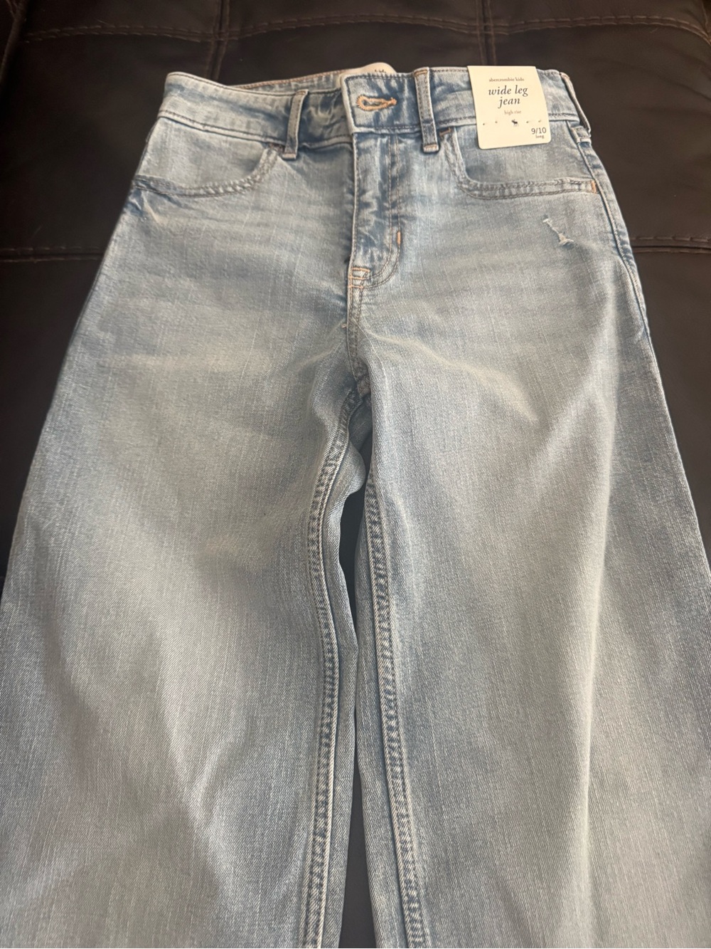 abercrombie kids Light Blue wide leg jeans
